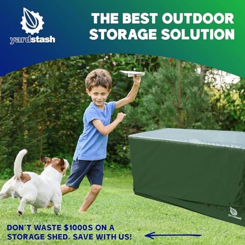 YardStash Deck Box Cover - Heavy Duty, Waterproof Covers for Outdoor Cushion ...
