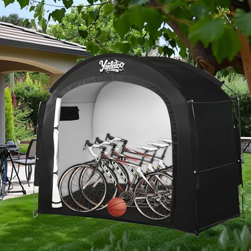 Bike Storage Tent for 2-5 Bikes, Outdoor Waterproof Shelter(Black)