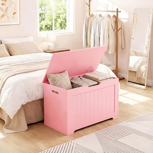 ZENY Storage Chest, Lift Top Storage Trunk, Entryway Shoe Bench, Wooden Stora...