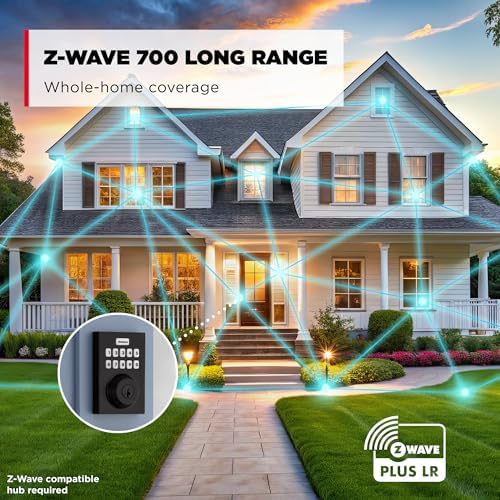 Kwikset HomeConnect 620 Z-Wave Long Range Keypad Smart Lock Keyless Entry
