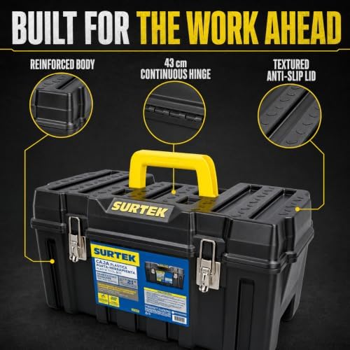 SURTEK Tool Box - 21" x 11" x 10" Mobile Tool Carrier with Mou...