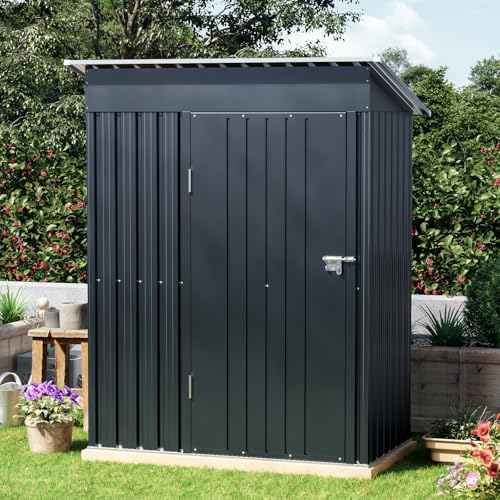 3 x 5 FT Metal Storage Shed for Backyard, Nightblue
