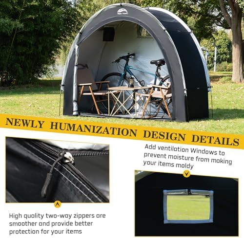 Happy Travel Bike Storage Shed Tent, Outdoor Portable Bicycle Storage Sheds