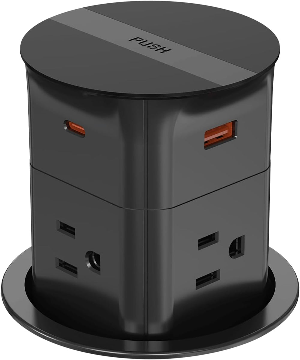 Pop up Outlet for Countertop, PD 20W USB C Fast Charging, 3.15" Desk Gro...