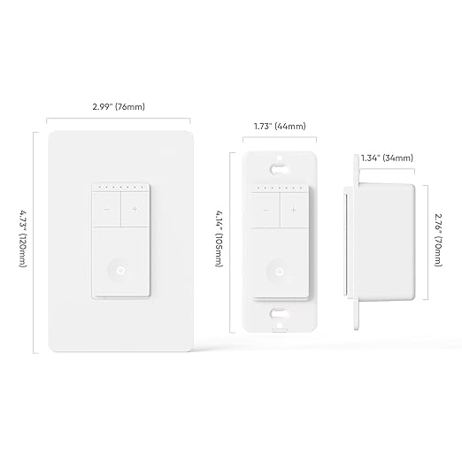 TREATLIFE 3 Way Smart Dimmer Switch 2 Pack, 2 Master Dimmer Switch Compatible