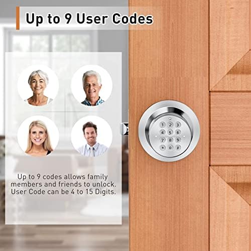Keyless Digital Electronic Entry Security Safety Door Lock Locker (Satin Nick...