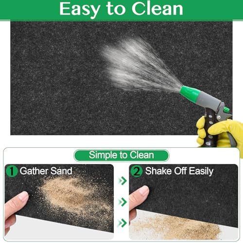 ToLanbbt Outdoor Storage Shed Floor Mat, 10 x 10 FT Waterproof Carport Mat, W...