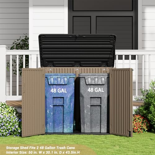 KINYING Larger Outdoor Storage Shed Weather Resistance, Resin Sheds & Out...