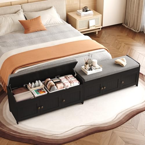 HOMEFORT 41.3" Shoe Bench with Lift Top Storage, Entryway Bench with Cus...