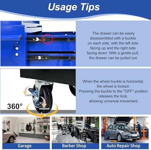 RYH 8 Drawers Rolling Tool Chest & Tool Box on Wheels | Heavy Duty Metal ...