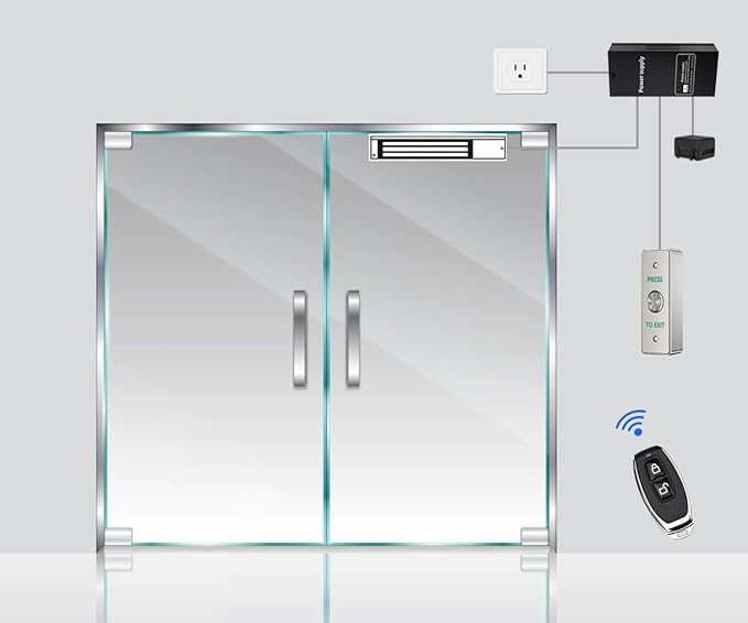 Door Access Control System 1200lbs Magnetic Lock Kit