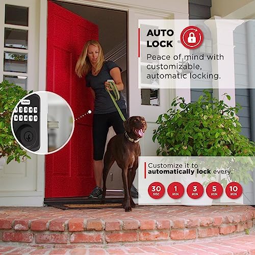 Kwikset Powerbolt 250 10-Button Keypad Matte Black Transitional Electronic De...