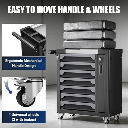 7 Drawer Rolling Tool Chest, Side Drawer