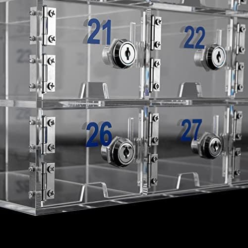 30 Slots Acrylic Clear Cell Phone Locker Box