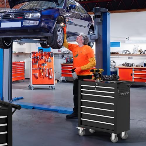 7-Drawer Tool Chest,Rolling Tool Cart with Wheels,High Capacity Tool Cabinet ...