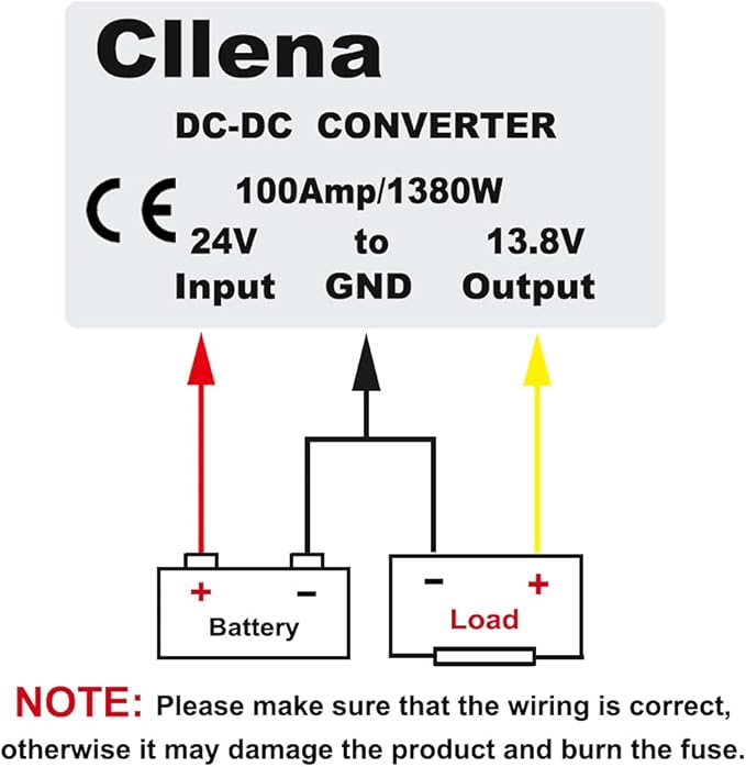 Cllena DC 24V Step Down to 13.8V 100A 1380W Converter Voltage Regulator
