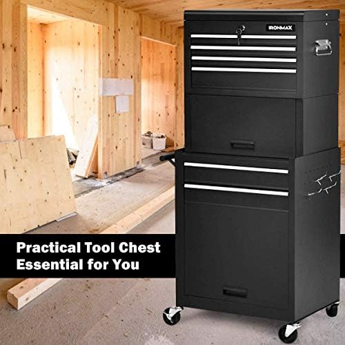 ARLIME 6-Drawer Rolling Tool Chest, Tool Storage Cabinet W/Sliding Drawers, D...