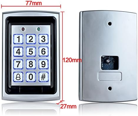 Full Kit Door Access Control System 125KHz RFID Keypad Reader Metal Case + 18...