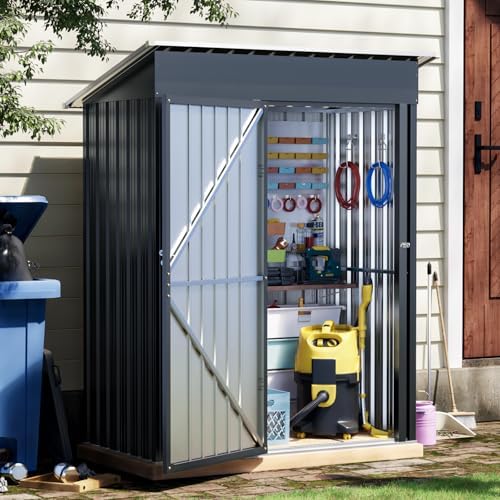 3 x 5 FT Metal Storage Shed for Backyard, Nightblue