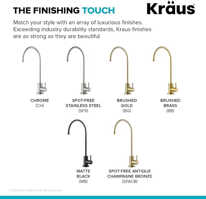 KRAUS Purita 100% Lead-Free Kitchen Water Filter Faucet in Chrome