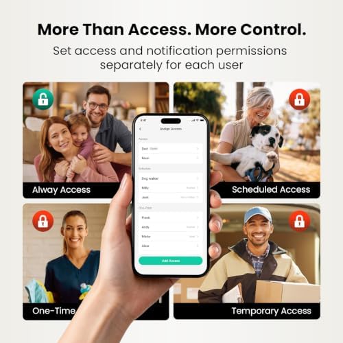 DESLOC D212 Fingerprint Door Knob Lock, Built in WiFi, 8-Month Battery
