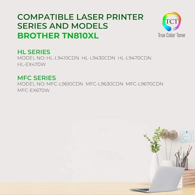 TCT TN810XL Compatible Toner Cartridge 4 Pack