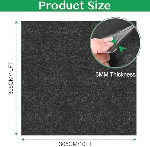 ToLanbbt Outdoor Storage Shed Floor Mat, 10 x 10 FT Waterproof Carport Mat, W...