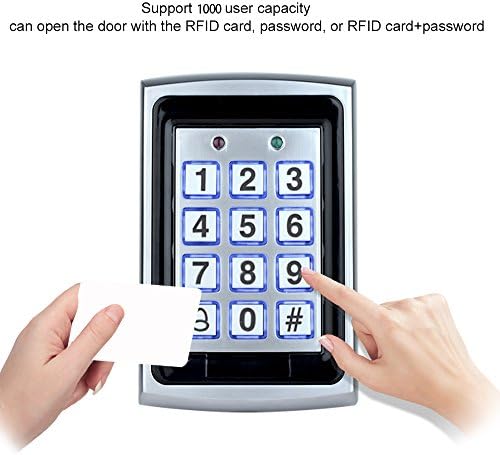 Full Kit Door Access Control System 125KHz RFID Keypad Reader Metal Case + 18...