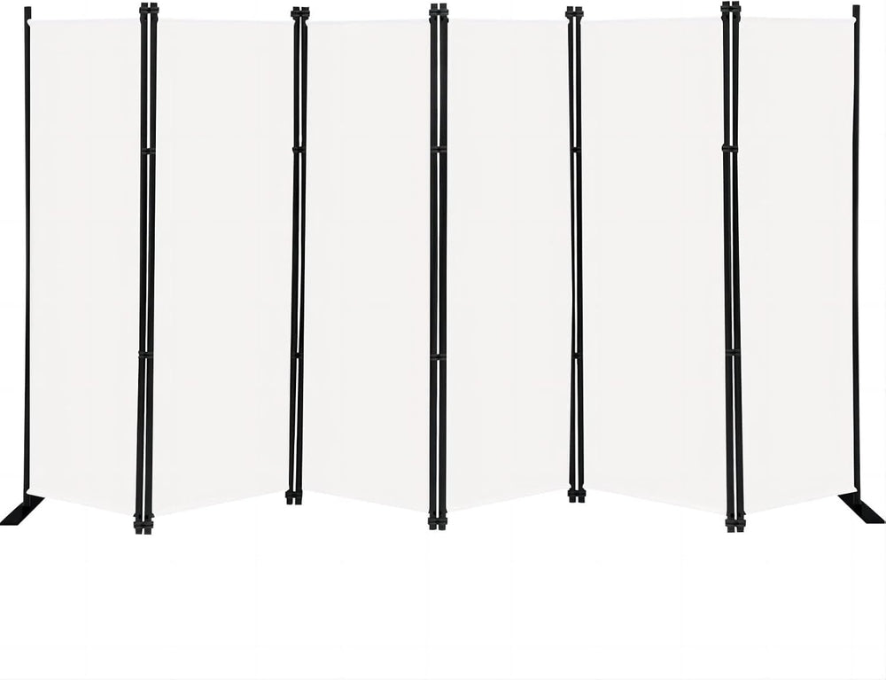 MAYOLIAH 6 Panel Folding Privacy Screen 9ft Wide, 6ft Tall Partition Room