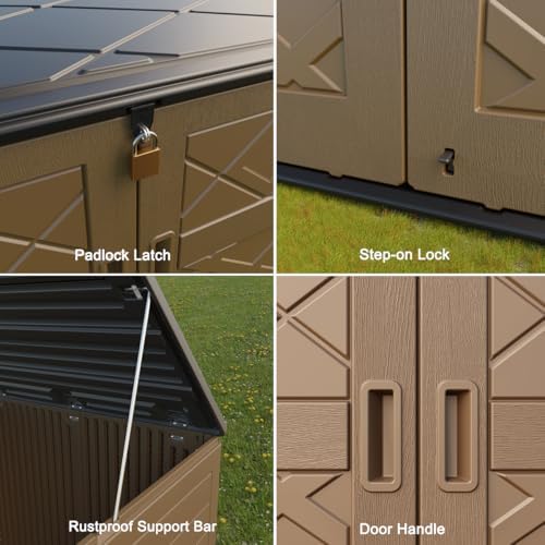 KINYING Larger Outdoor Storage Shed Weather Resistance, Resin Sheds & Out...