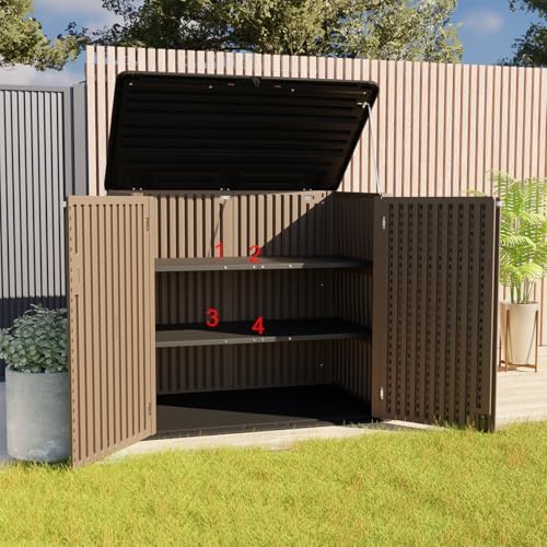KINYING Larger Outdoor Storage Shed Weather Resistance, Resin Sheds & Out...