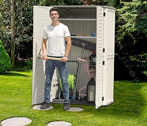 Kinying Outdoor Storage Cabinet, Vertical Storage Shed Perfect to Store Patio...