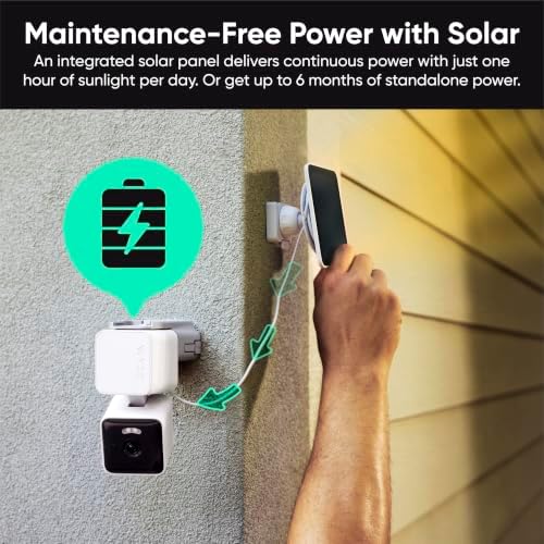 WYZE Solar Cam Pan, 2K Security Cameras Wireless Outdoor, Battery Powered