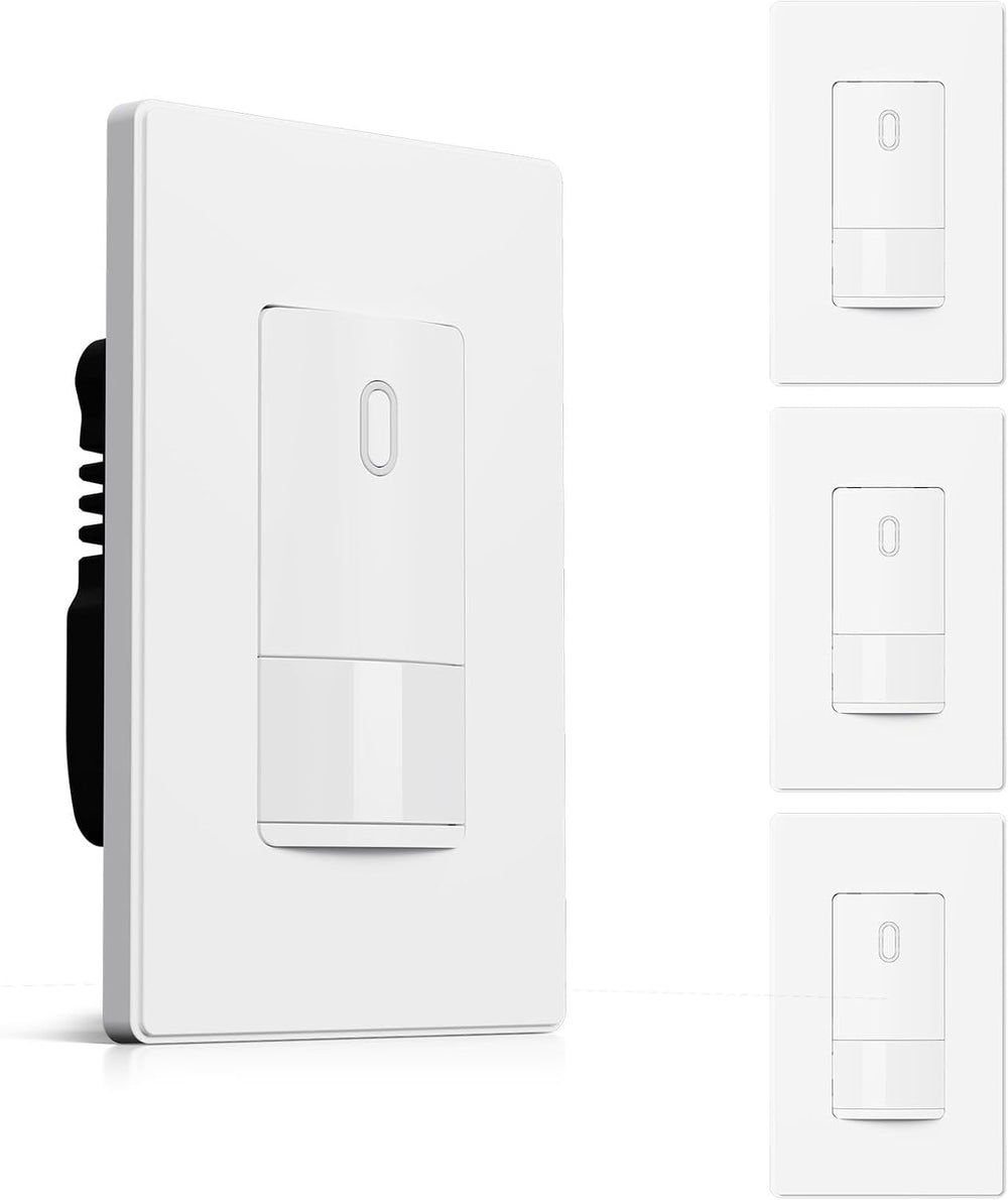 AIDA Single Pole Motion Sensor Light Switch w/Neutral Wire (4 Pack)