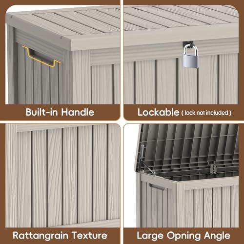 LubanNese Outdoor Storage Box, Waterproof Deck Box, Outdoor Patio Storage Bin...