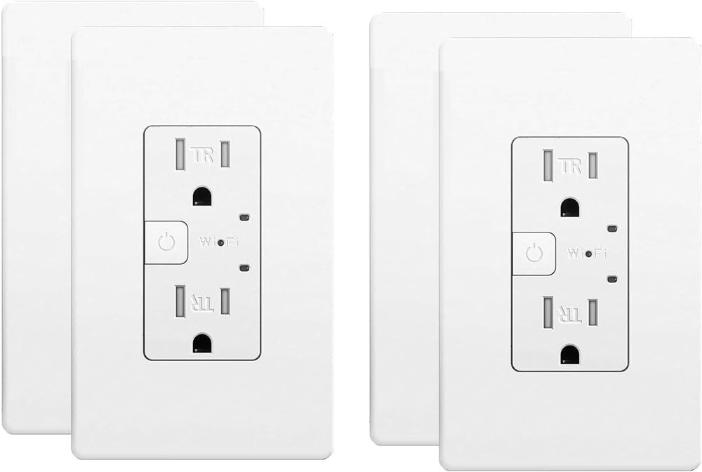 Smart in-Wall Outlet, Matter Smart Socket, 15A Smart Charger, Voice Control (...