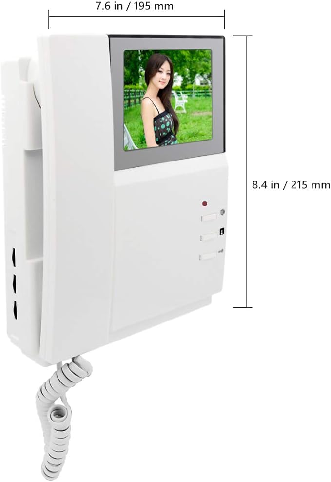 AMOCAM Wired Video Intercom Doorbell System 4.3 Inches HD LCD 2- Monitor Video