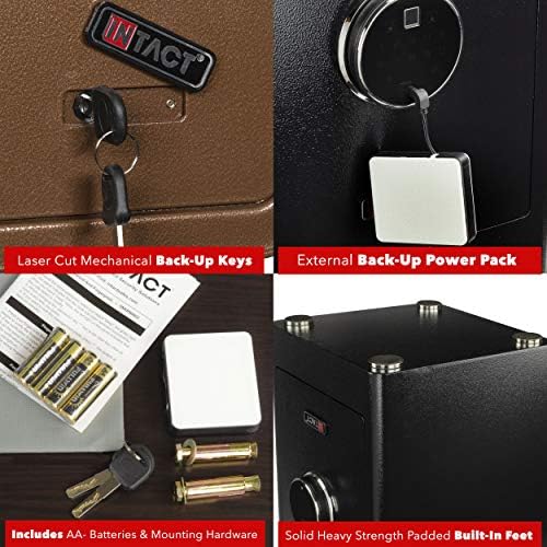Eylar Intact Compact Quick Access Biometric Fingerprint Gun Safe With Nex-Gen...
