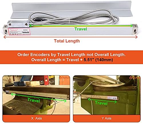 26" 30" 12" DRO 3 Axis Digital Readout 5um Precision Linear Gl...
