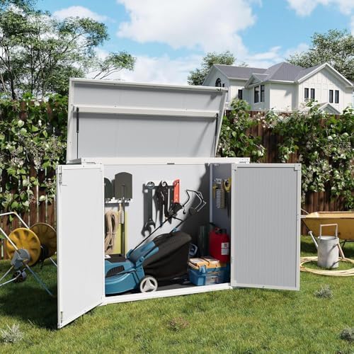 Storage Shed Outdoor Weatherproof Resin Storage Shed with Floor 41 Cu.Ft