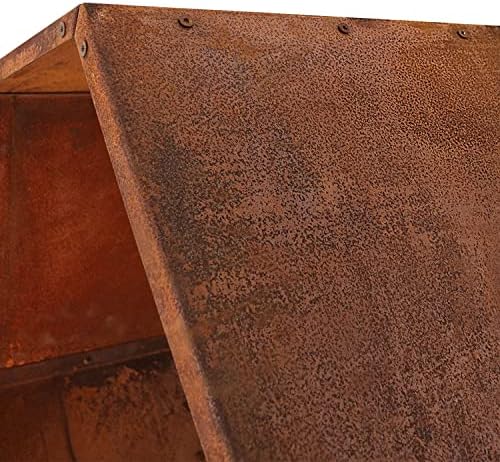 Sunnydaze Steel Outdoor Firewood Rack, 30” W, Hexagon, Bronze