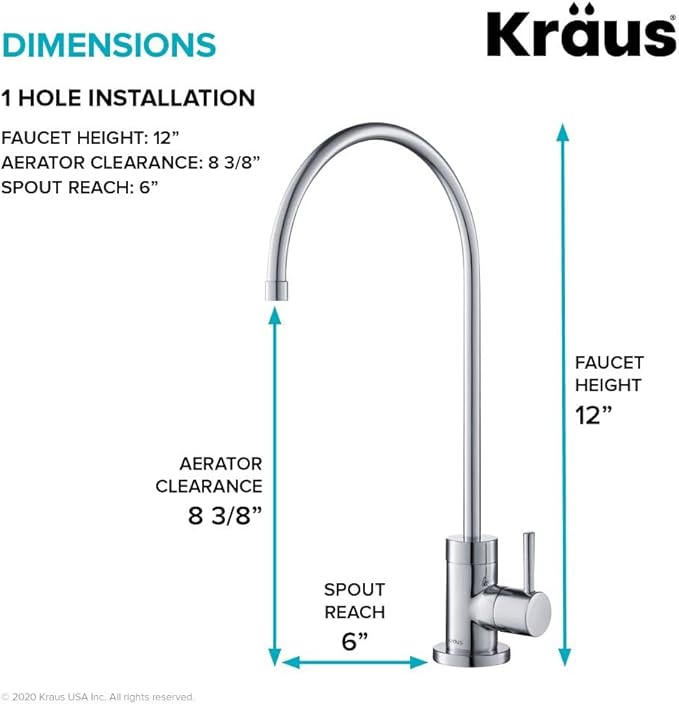 KRAUS Purita 100% Lead-Free Kitchen Water Filter Faucet in Chrome