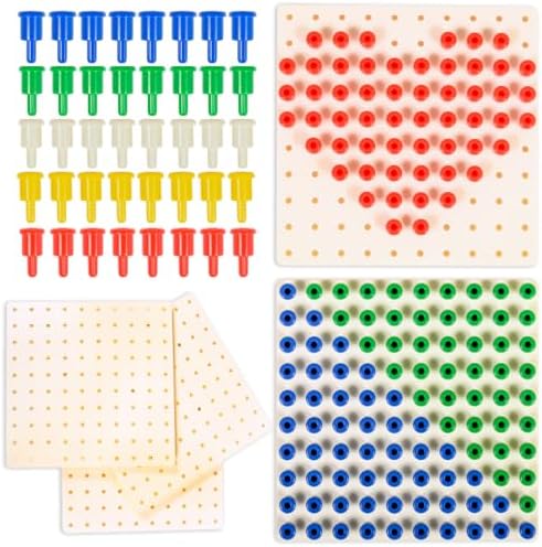 edxeducation Pegs and Peg Board Set, 1,000 Pegs and 5 Boards