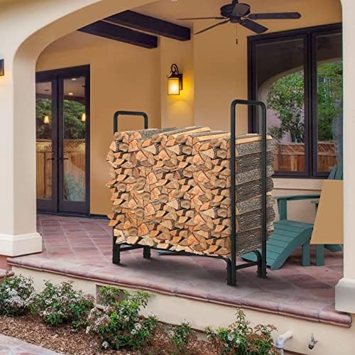 AKSG 4ft Firewood Rack Outdoor Heavy Duty Firewood Storage Rack Easy Assemble...