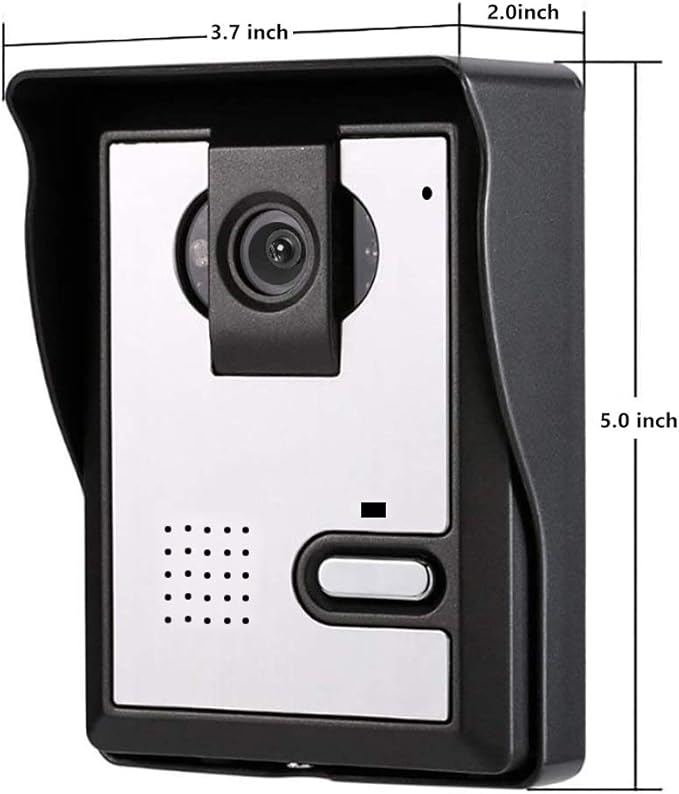 AMOCAM Wired Video Intercom Doorbell System 4.3 Inches HD LCD 2- Monitor Video