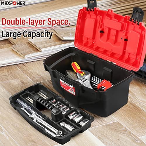 MAXPOWER 3-Piece Tool Box Set 13" 15" 17" Portable Tool Storag...