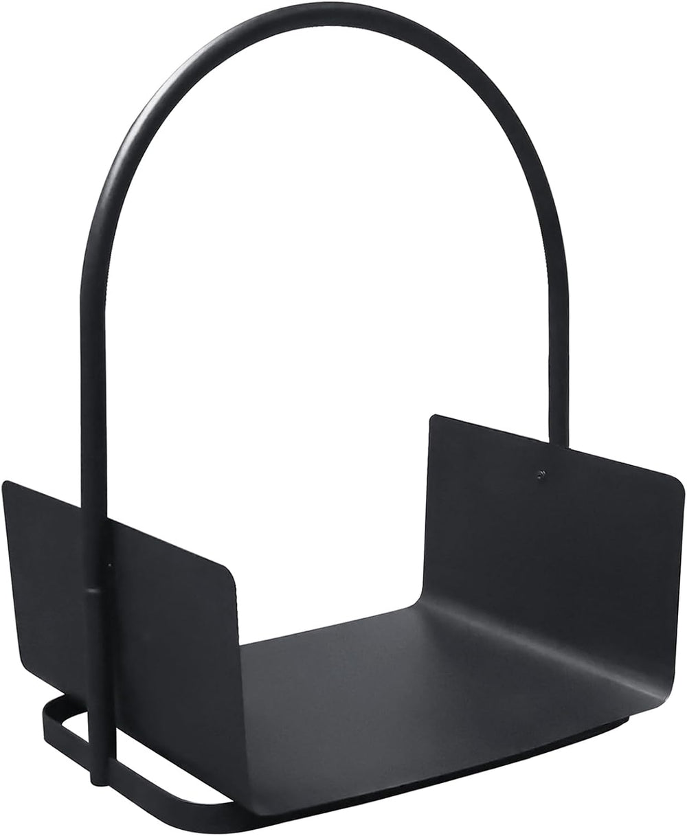 Indoor Firewood Rack Portable Rustproof Wrought Iron Outdoor Firewood Holder,...
