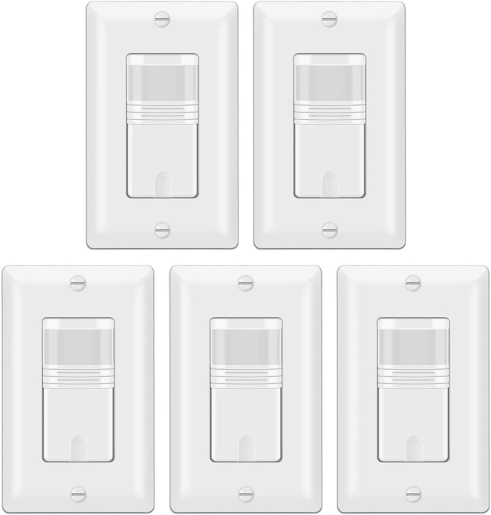 BESTTEN 5 Pack Motion Sensor Light Switch, PIR Vacancy & Occupancy, 800W ...