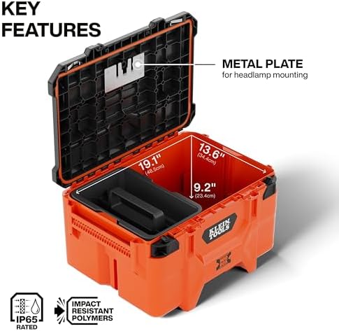 Klein Tools 54200MBX MODbox Medium Deep Tool Box, Heavy Duty Organizer with R...