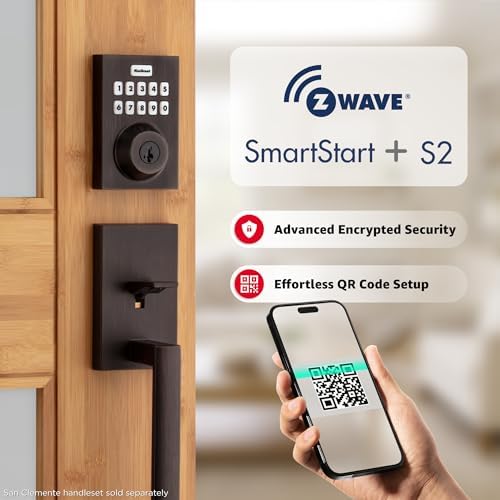 Kwikset HomeConnect 620 Z-Wave Long Range Enabled Keypad Smart Lock Convenien...